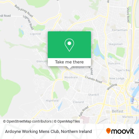 Ardoyne Working Mens Club map