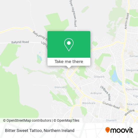 Bitter Sweet Tattoo map