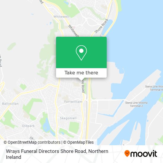 Wrays Funeral Directors Shore Road map