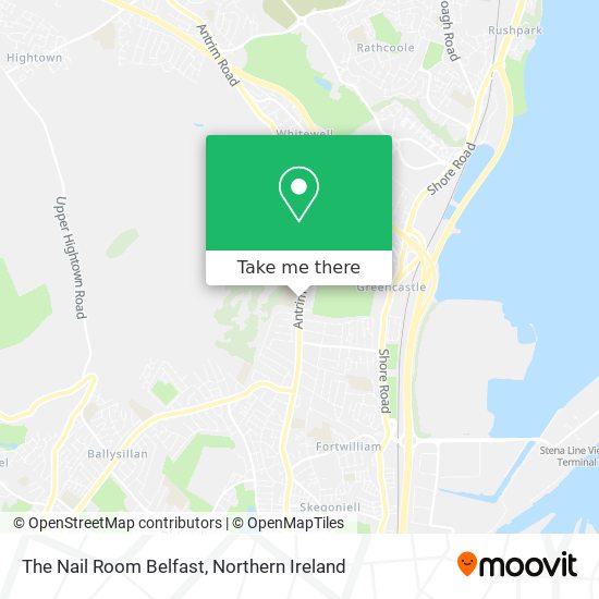 The Nail Room Belfast map