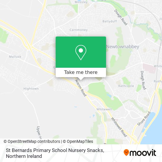 St Bernards Primary School Nursery Snacks map