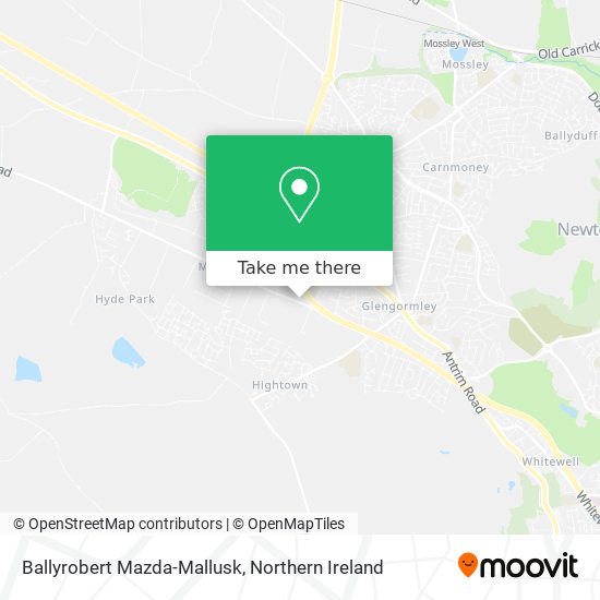 Ballyrobert Mazda-Mallusk map