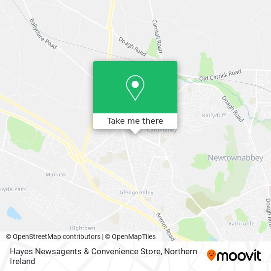 Hayes Newsagents & Convenience Store map