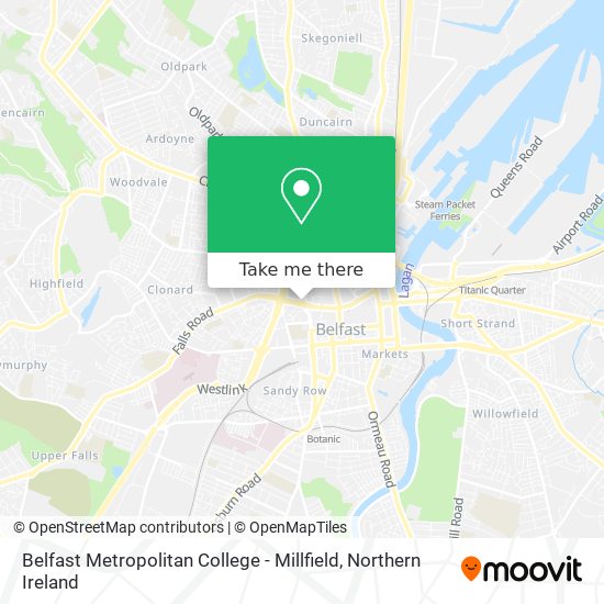 Belfast Metropolitan College - Millfield map