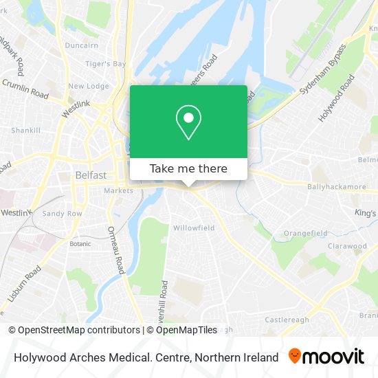 Holywood Arches Medical. Centre map