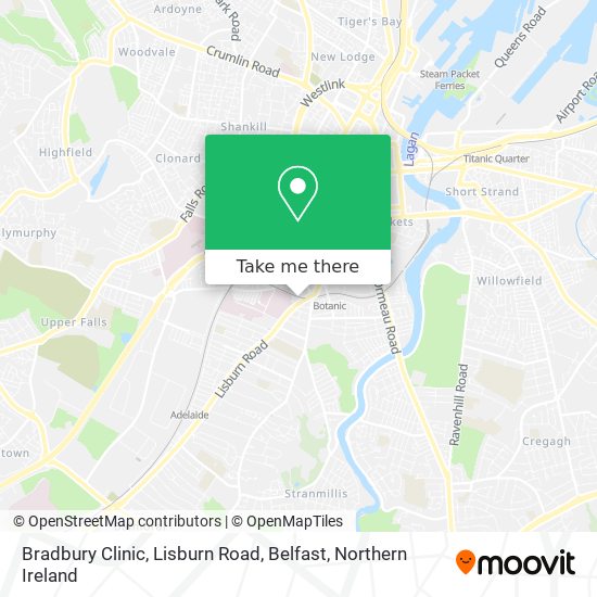 Bradbury Clinic, Lisburn Road, Belfast map