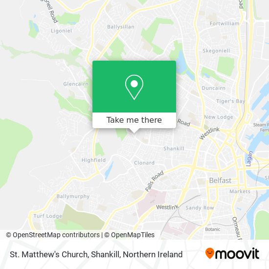 St. Matthew's Church, Shankill map