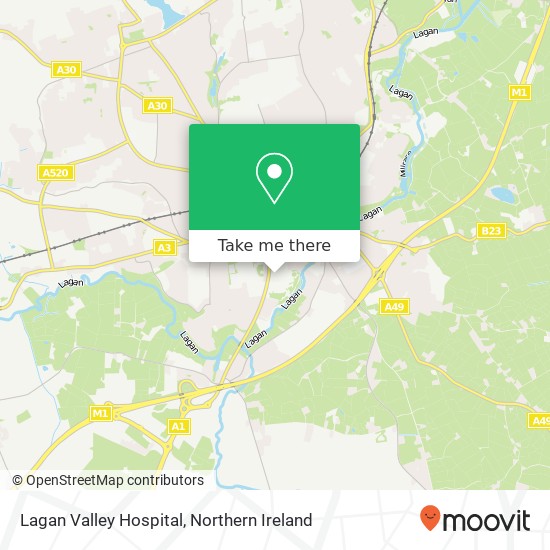 Lagan Valley Hospital map