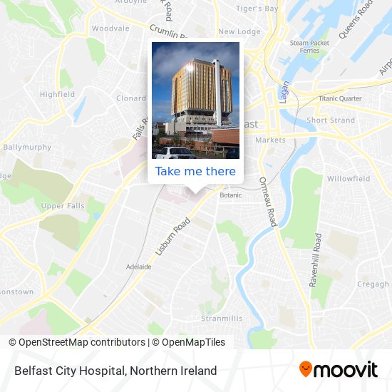 Belfast City Hospital map