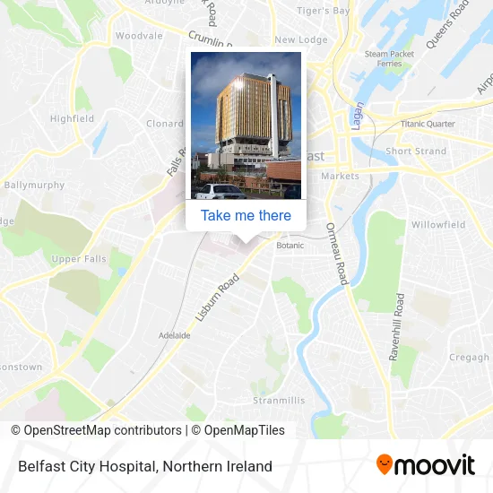 Belfast City Hospital map