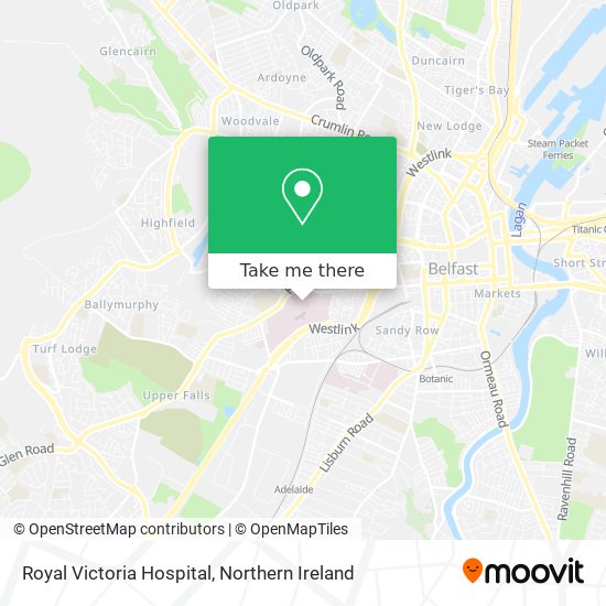 Royal Victoria Hospital map