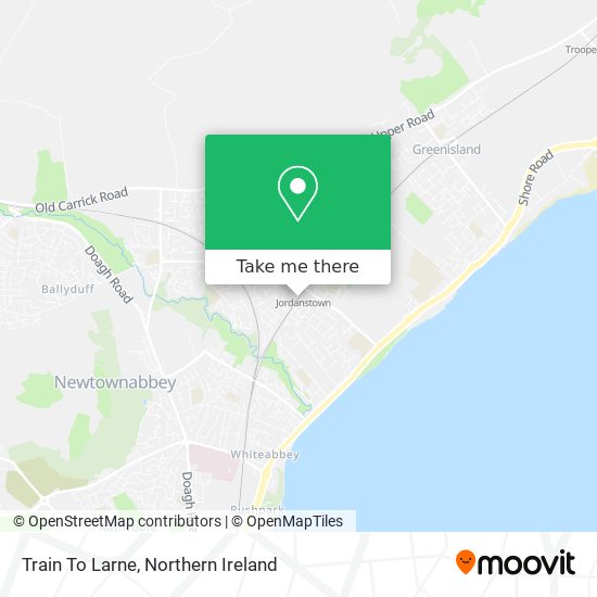 Train To Larne map