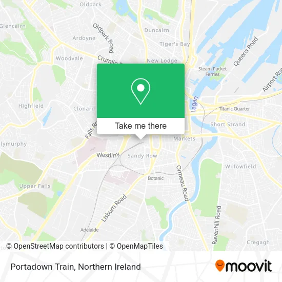 Portadown Train map