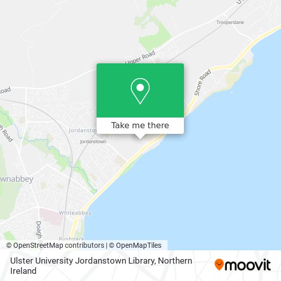 Ulster University Jordanstown Library map