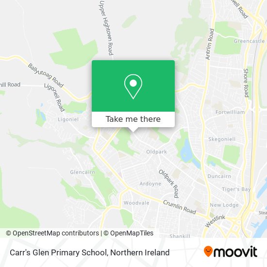 Carr's Glen Primary School map