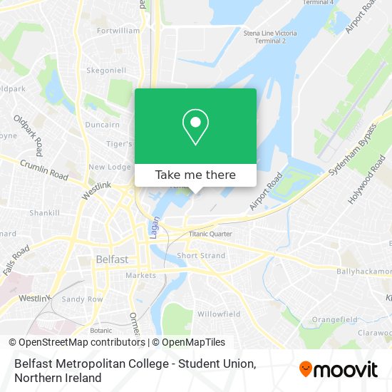 Belfast Metropolitan College - Student Union map