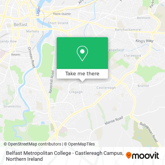 Belfast Metropolitan College - Castlereagh Campus map