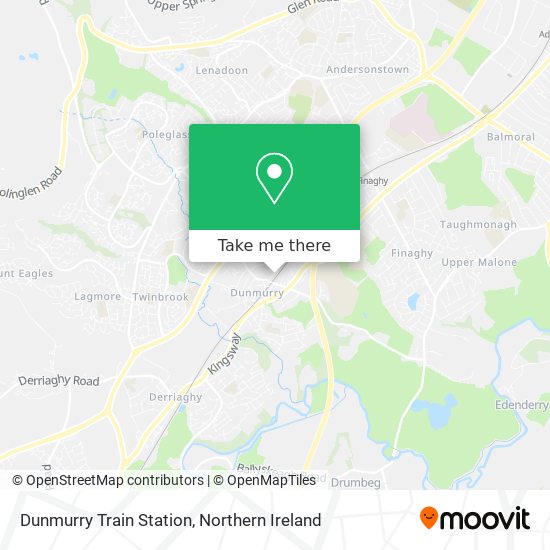 Dunmurry Train Station map