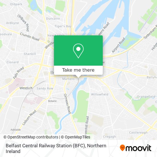 Belfast Central Railway Station (BFC) map