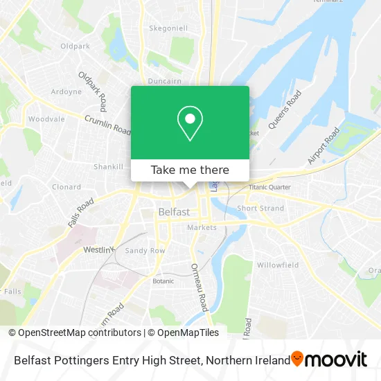 Belfast Pottingers Entry High Street map