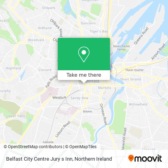 Belfast City Centre Jury s Inn map