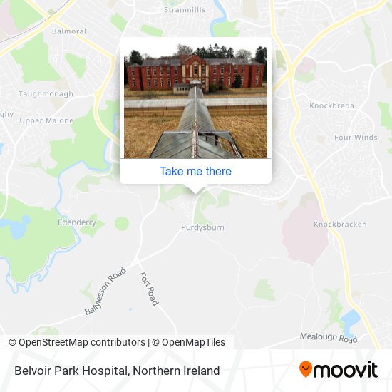 Belvoir Park Hospital map