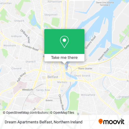 Dream Apartments Belfast map