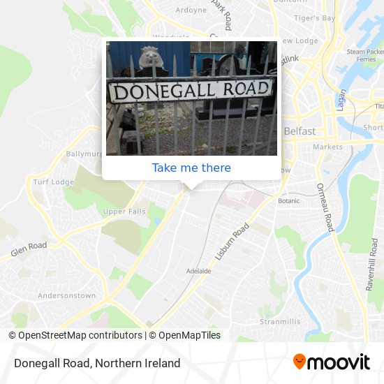 Donegall Road map