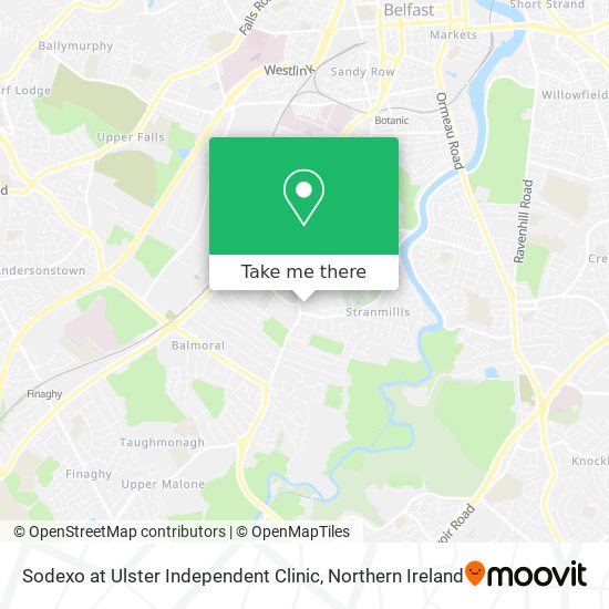 Sodexo at Ulster Independent Clinic map