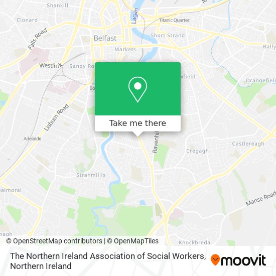 The Northern Ireland Association of Social Workers map