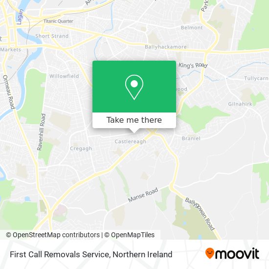 First Call Removals Service map