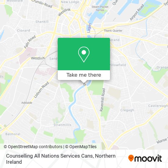 Counselling All Nations Services Cans map