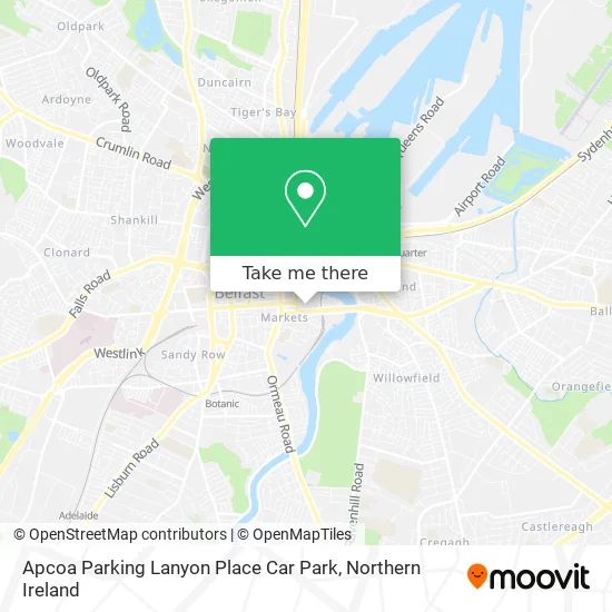 Apcoa Parking Lanyon Place Car Park map