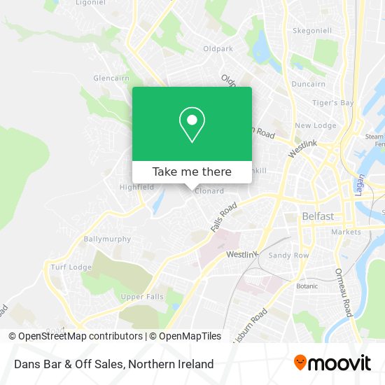 Dans Bar & Off Sales map
