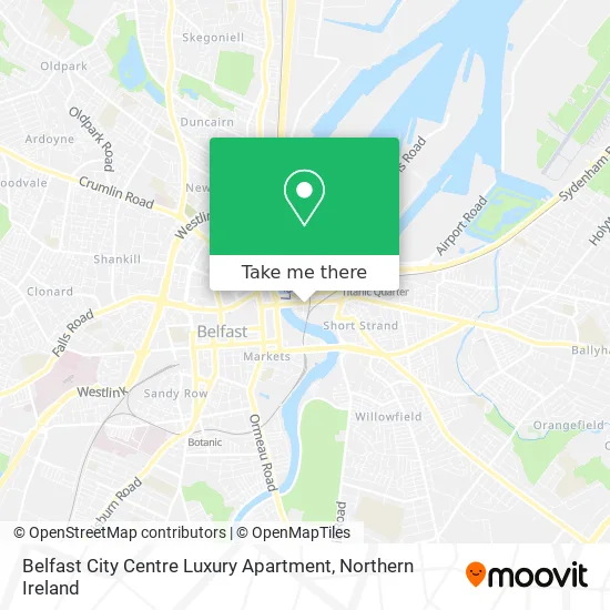 Belfast City Centre Luxury Apartment map