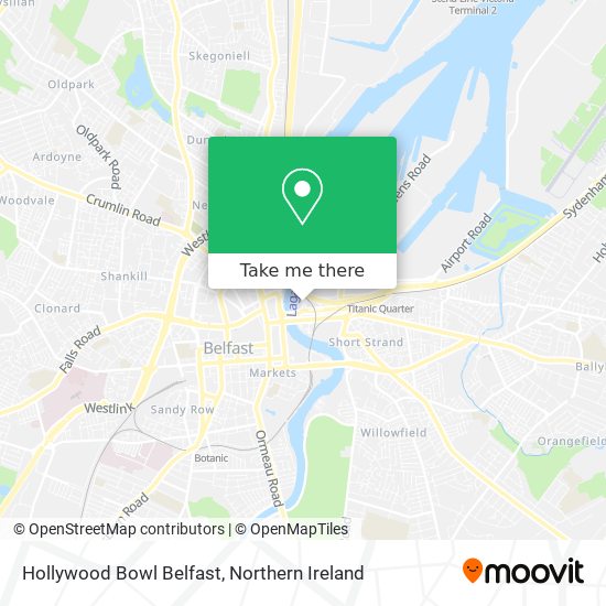 Hollywood Bowl Belfast map