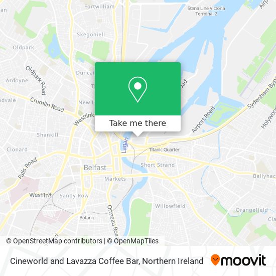 Cineworld and Lavazza Coffee Bar map