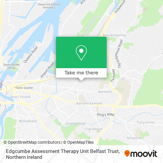 Edgcumbe Assessment Therapy Unit Belfast Trust map
