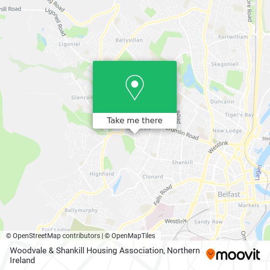 Woodvale & Shankill Housing Association map