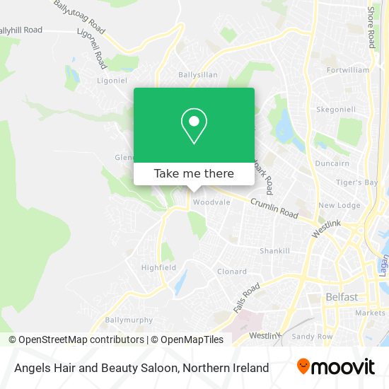 Angels Hair and Beauty Saloon map