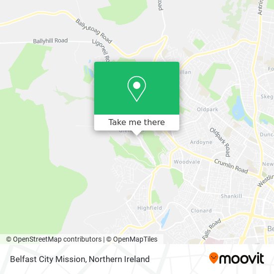 Belfast City Mission map