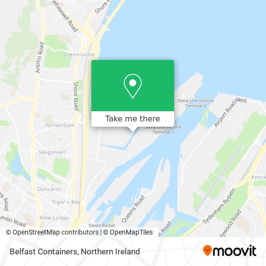 Belfast Containers map