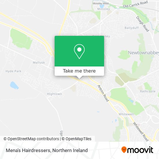 Mena's Hairdressers map