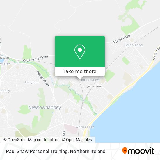 Paul Shaw Personal Training map