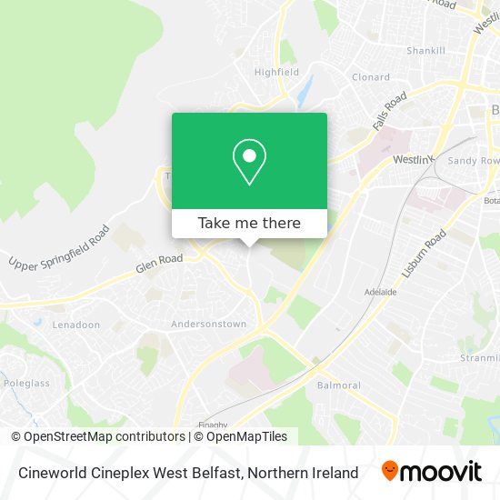 Cineworld Cineplex West Belfast map