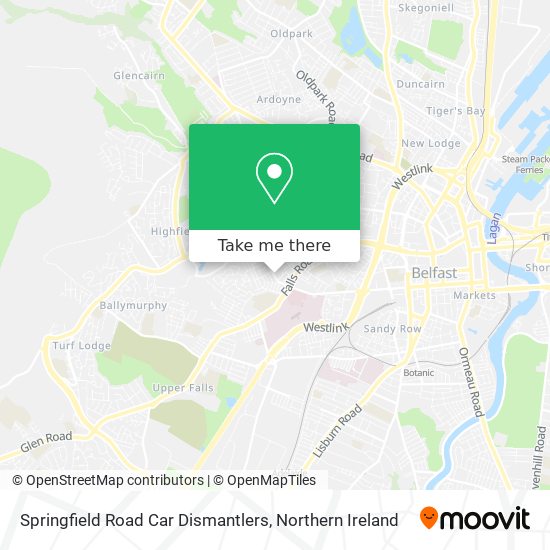 Springfield Road Car Dismantlers map