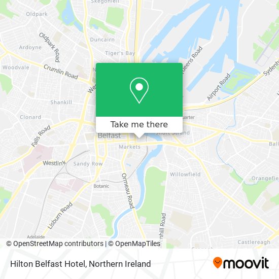 Hilton Belfast Hotel map