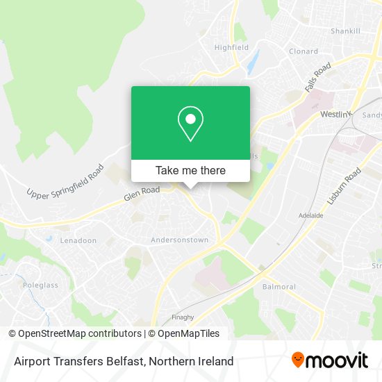 Airport Transfers Belfast map