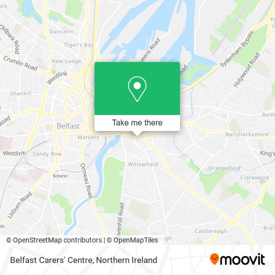 Belfast Carers' Centre map