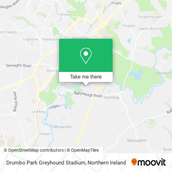 Drumbo Park Greyhound Stadium map